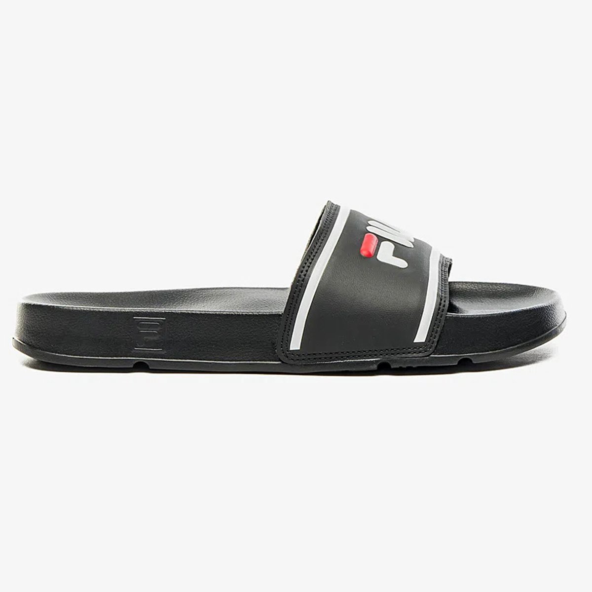 Chinelo Slide Fila Drifter Stripes Masculino - Preto e Vermelho Preto 3