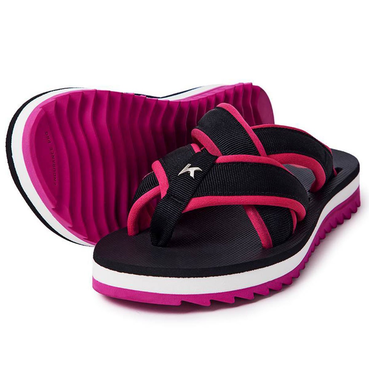 Chinelo Kenner Kyra Spider Pro Feminina - Preto e Pink Preto 1