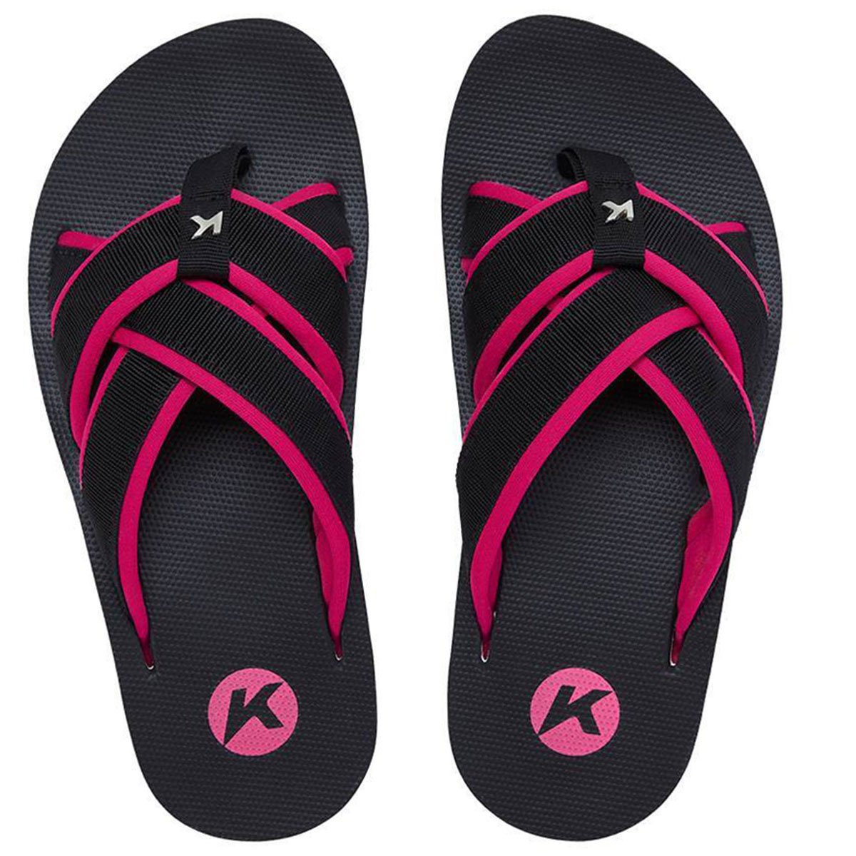 Chinelo Kenner Kyra Spider Pro Feminina - Preto e Pink Preto 2