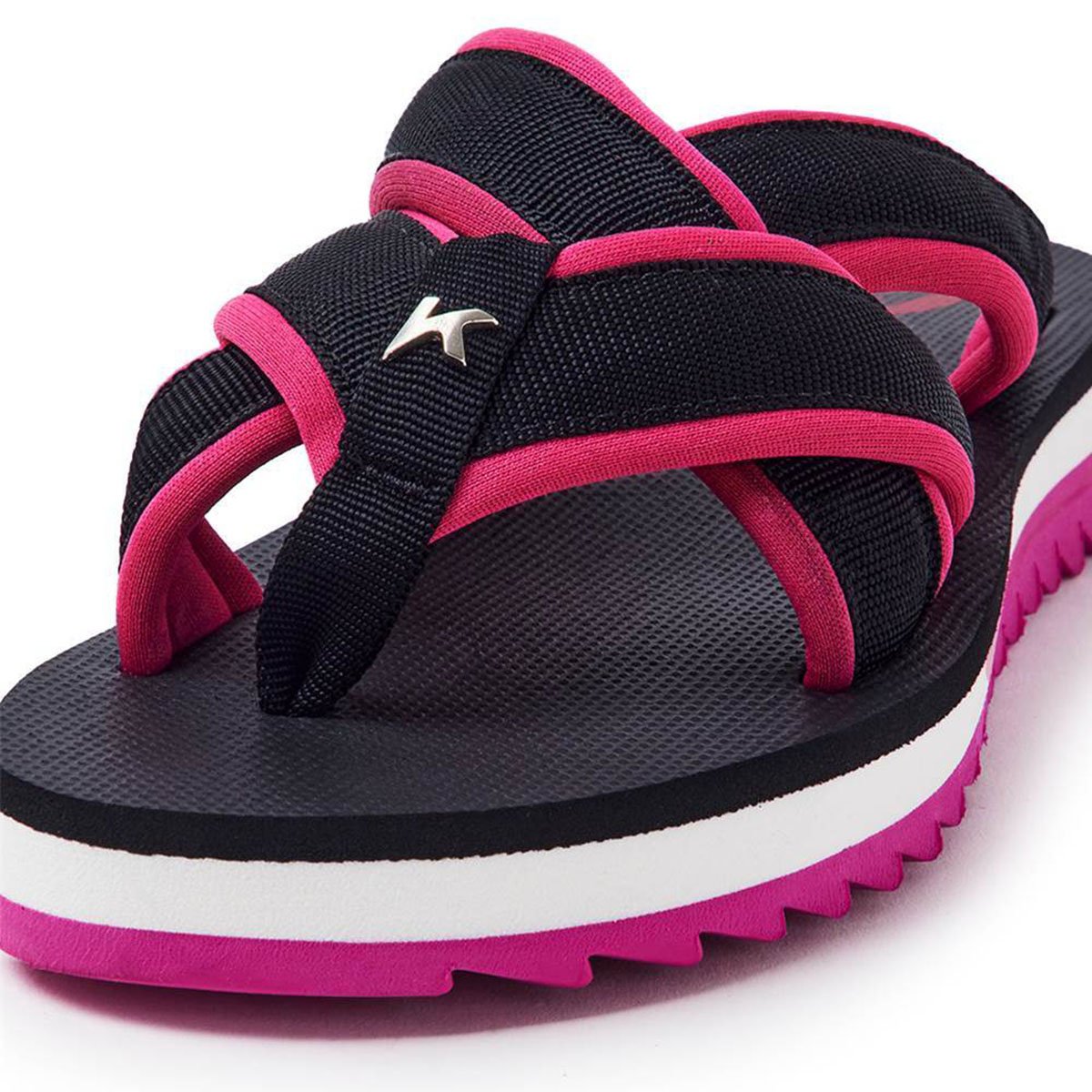 Chinelo Kenner Kyra Spider Pro Feminina - Preto e Pink Preto 4