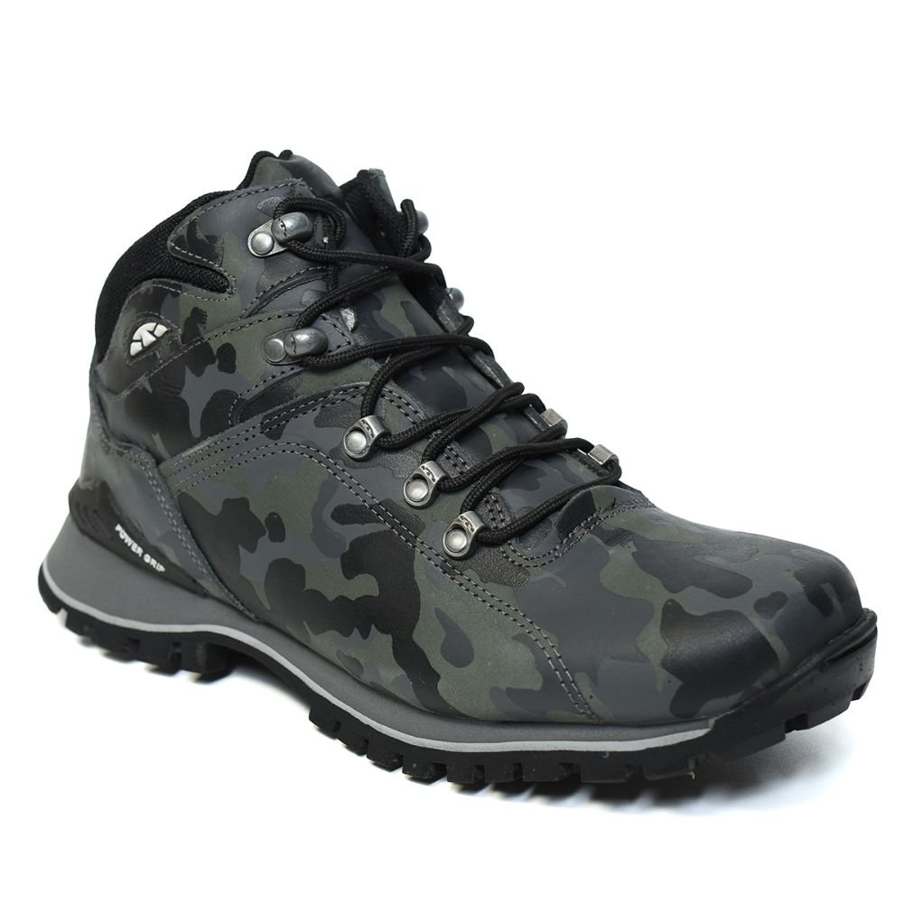 Bota Couro Bull Terrier Elite II Camuflada Masculina - Chumbo Cinza 5