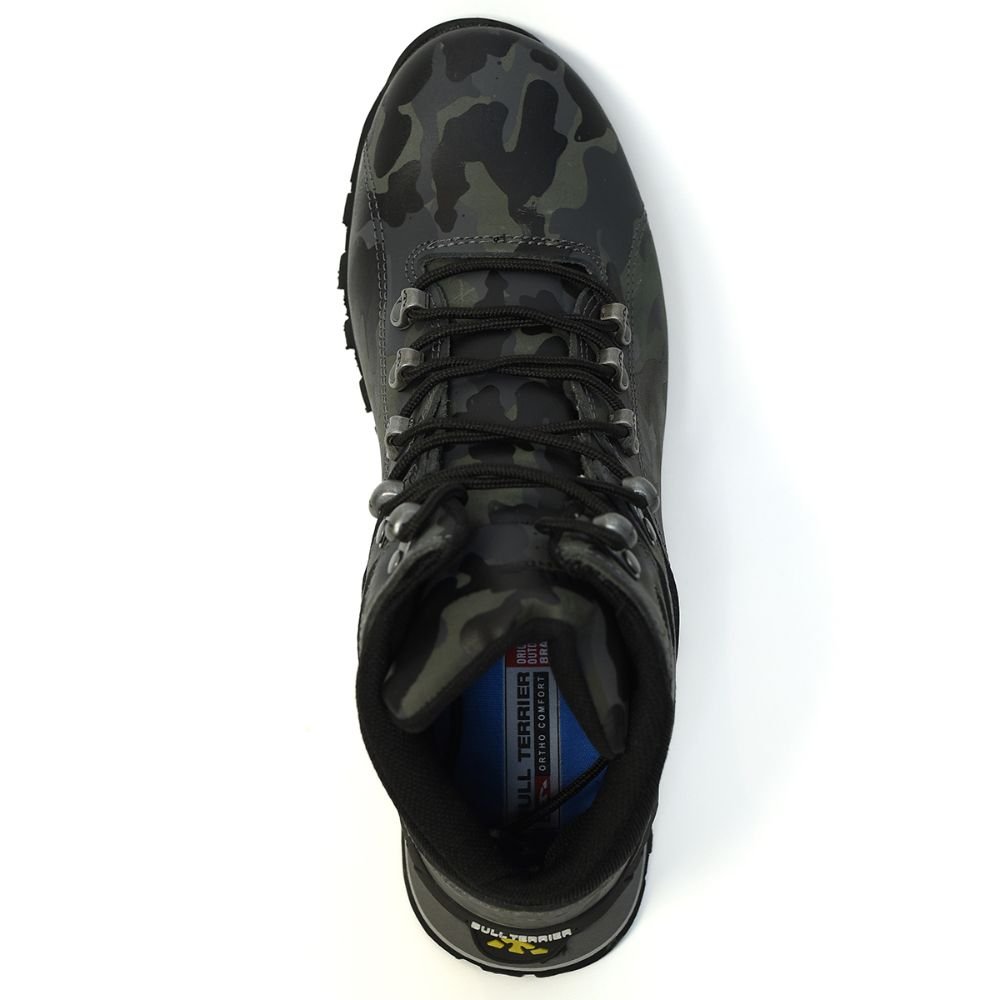 Bota Couro Bull Terrier Elite II Camuflada Masculina - Chumbo Cinza 8