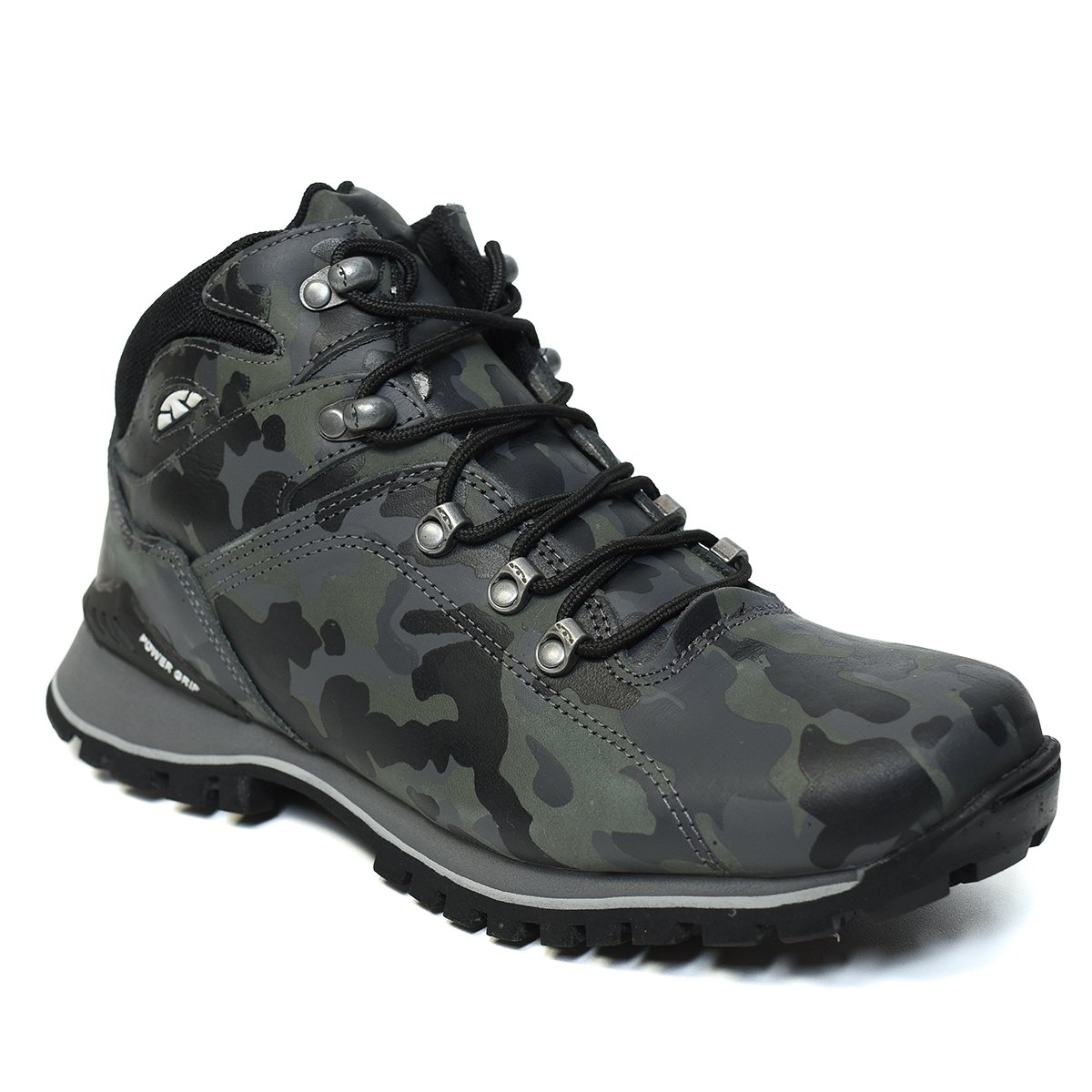 Bota Couro Bull Terrier Elite II Camuflada Masculina - Chumbo Cinza 1