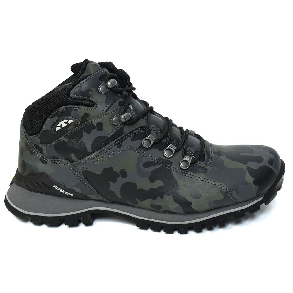 Bota Couro Bull Terrier Elite II Camuflada Masculina - Chumbo Cinza 7