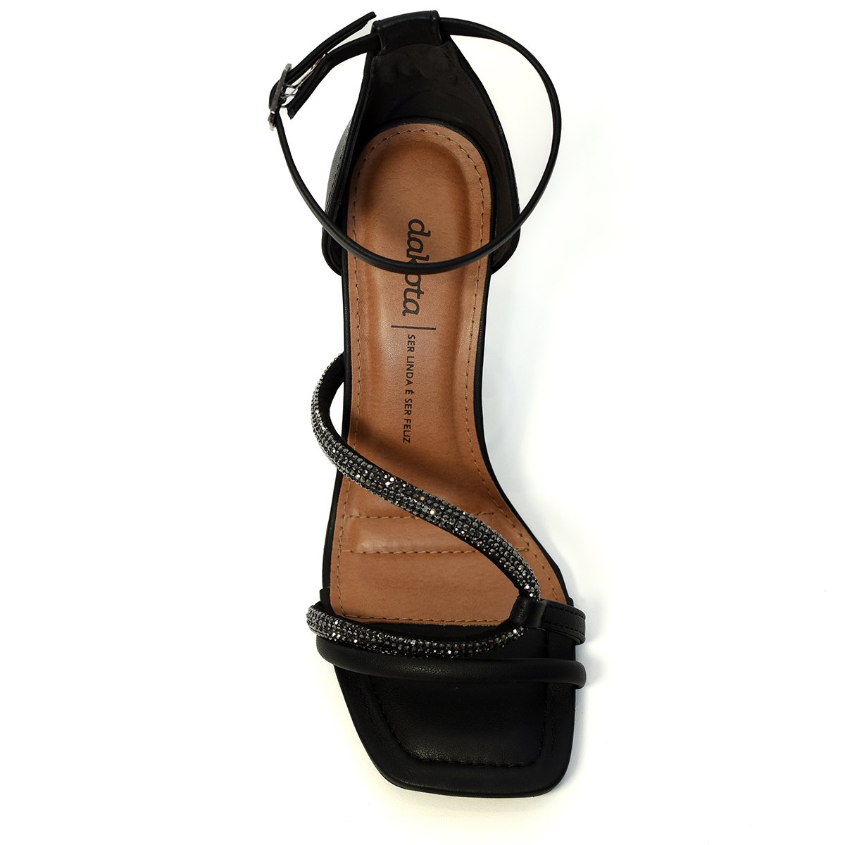 Sandália Dakota Strass Salto Fino Feminina - Preto Preto 3