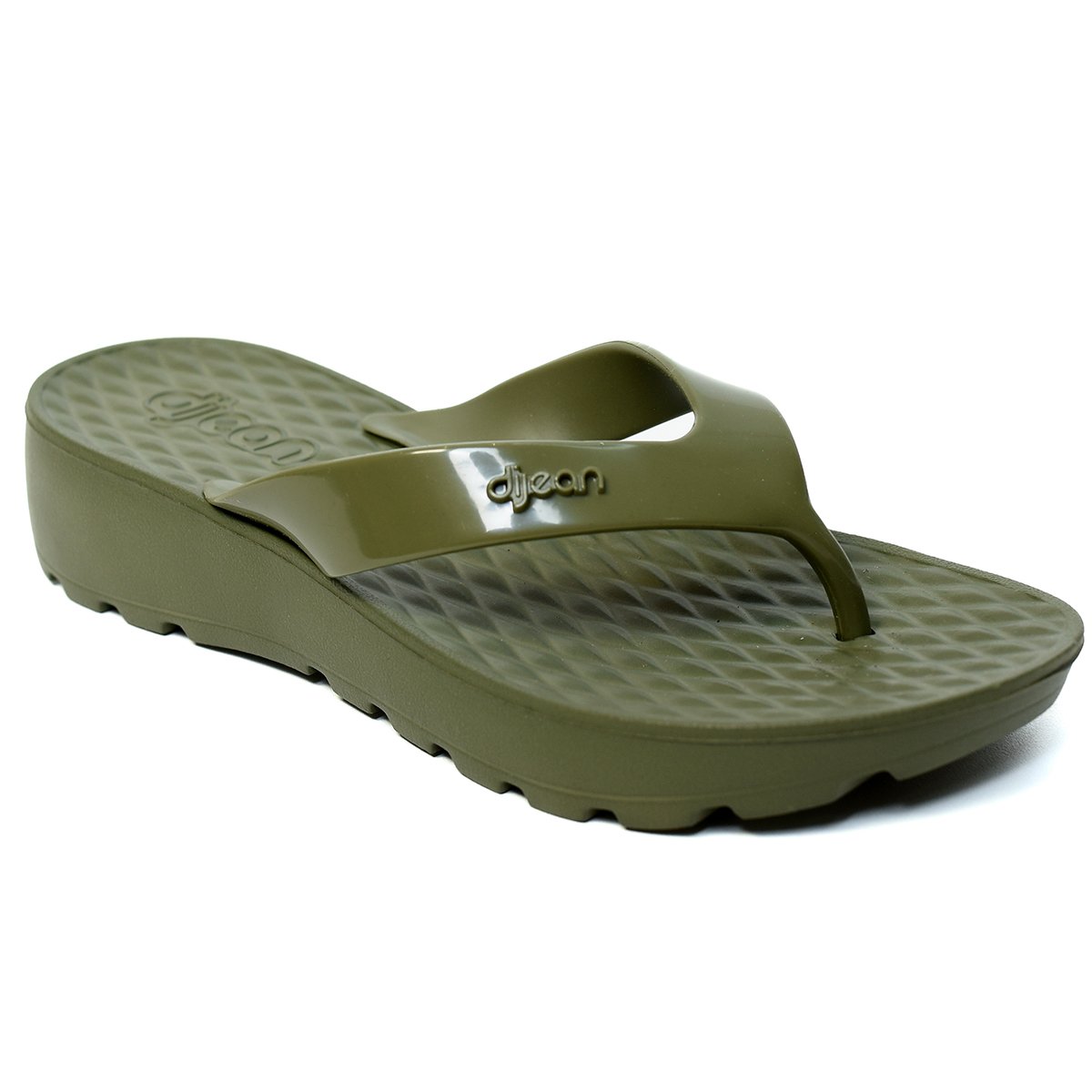 Tamanco Anabela Dijean Feminino Anatômico 282/058 - Verde Musgo Verde 1