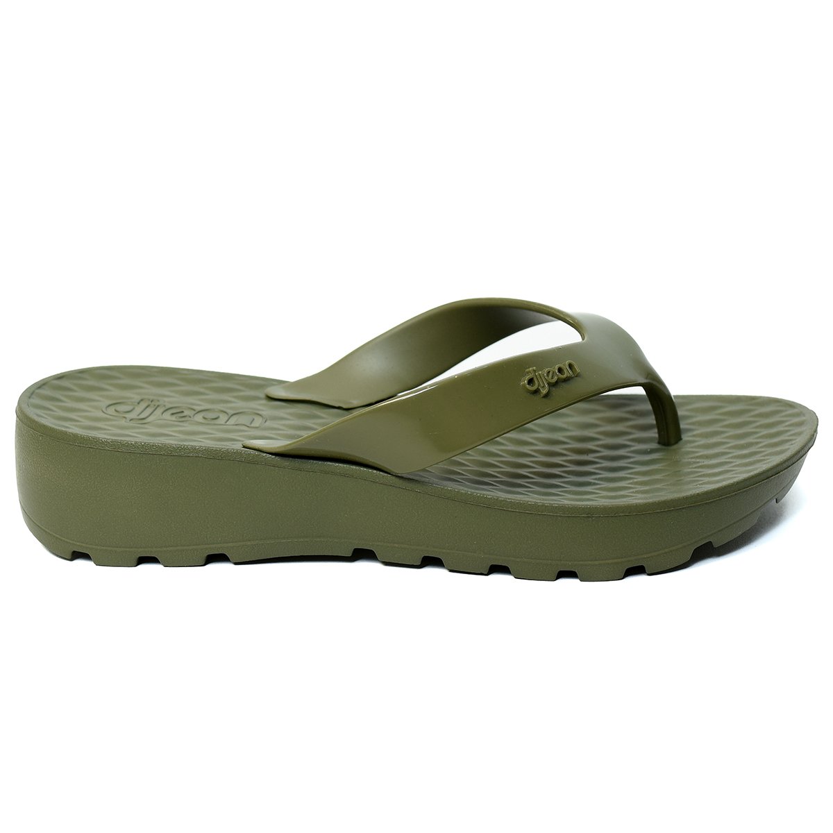 Tamanco Anabela Dijean Feminino Anatômico 282/058 - Verde Musgo Verde 2