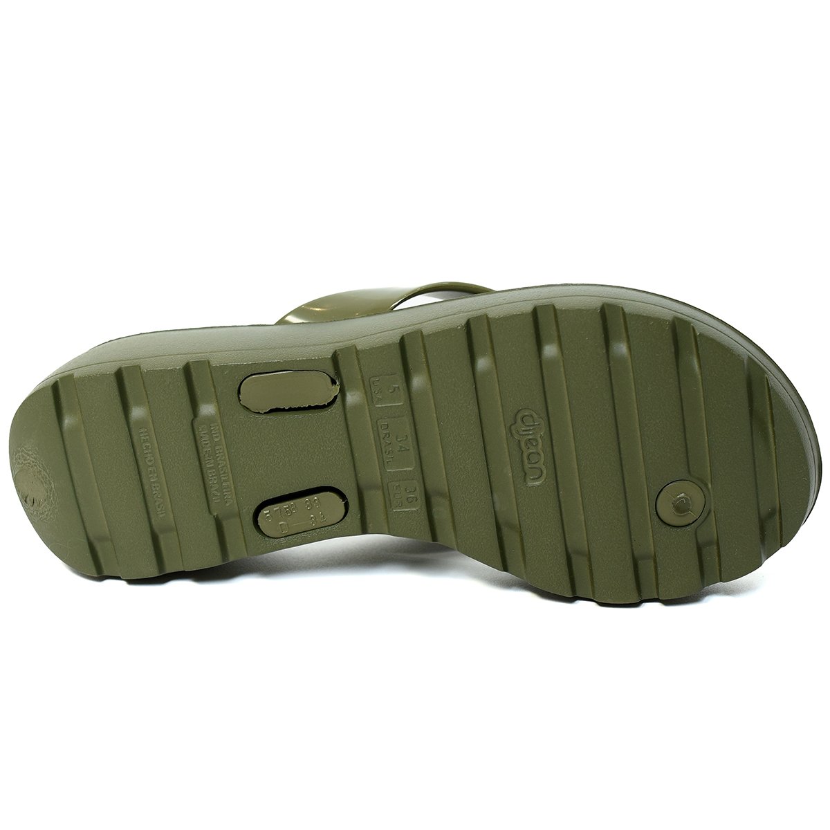 Tamanco Anabela Dijean Feminino Anatômico 282/058 - Verde Musgo Verde 5