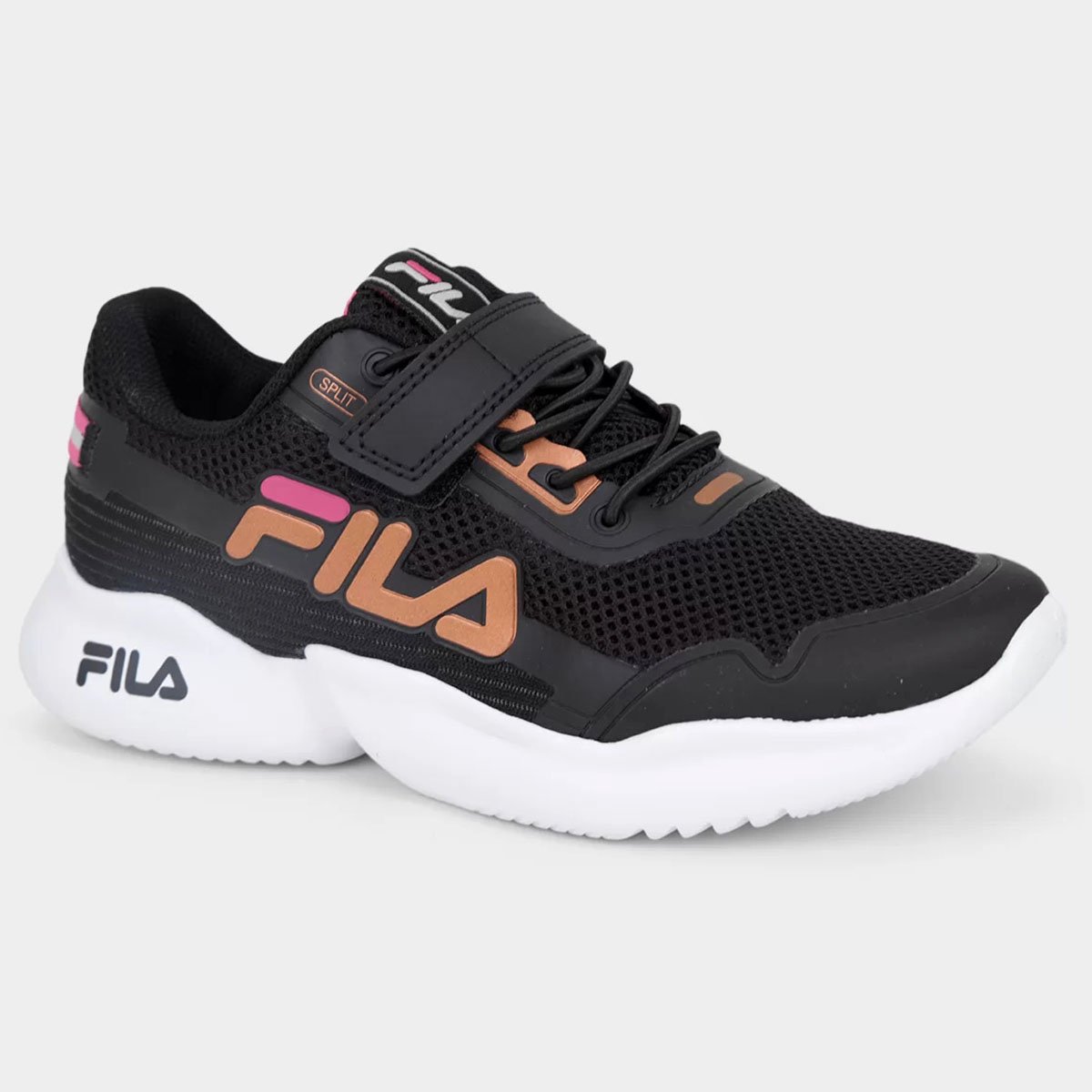 Tênis Infantil Fila Split Vlc - Preto e Cobre