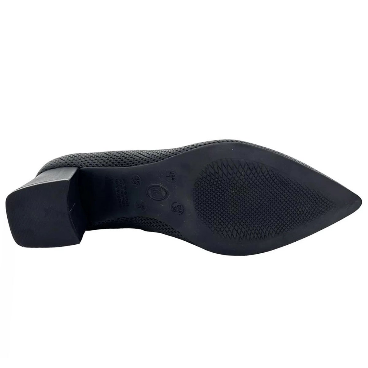 Scarpin Couro Bottero Salto Médio Bico Fino Feminino - Preto Preto 4