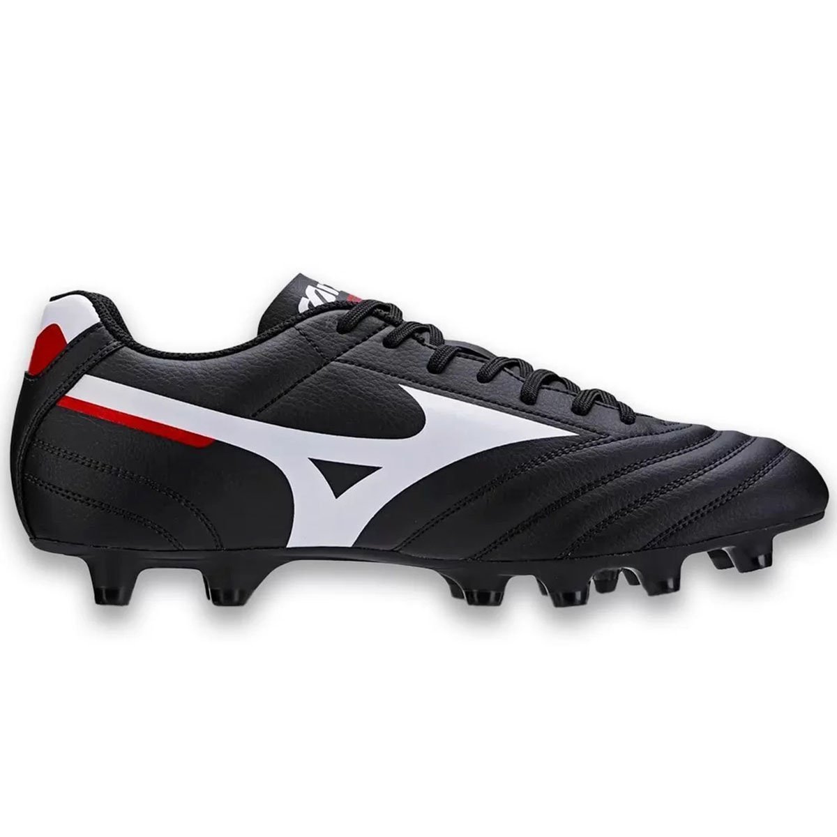 Chuteira Campo Mizuno Morelia Club Md Masculino - Preto e Branco