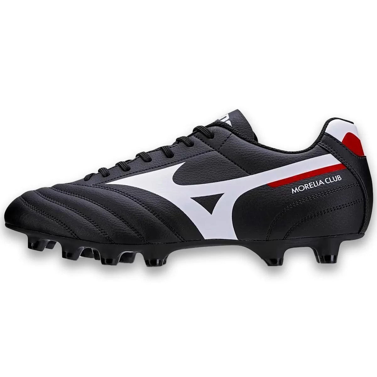 Chuteira Campo Mizuno Morelia Club Md Masculino - Preto e Branco Preto 2