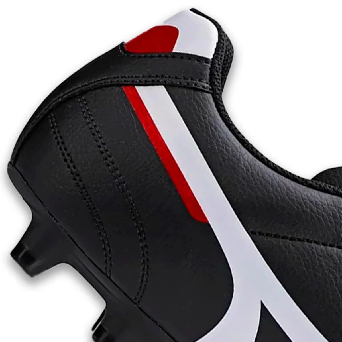 Chuteira Campo Mizuno Morelia Club Md Masculino - Preto e Branco Preto 4
