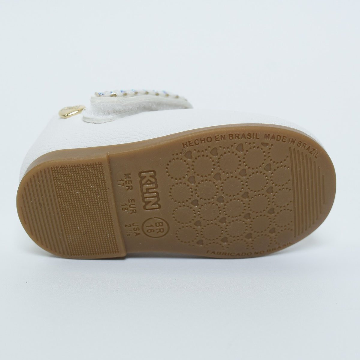 Sapatilha Infantil Klin Princesa Baby Pérolas - Branco Branco 5