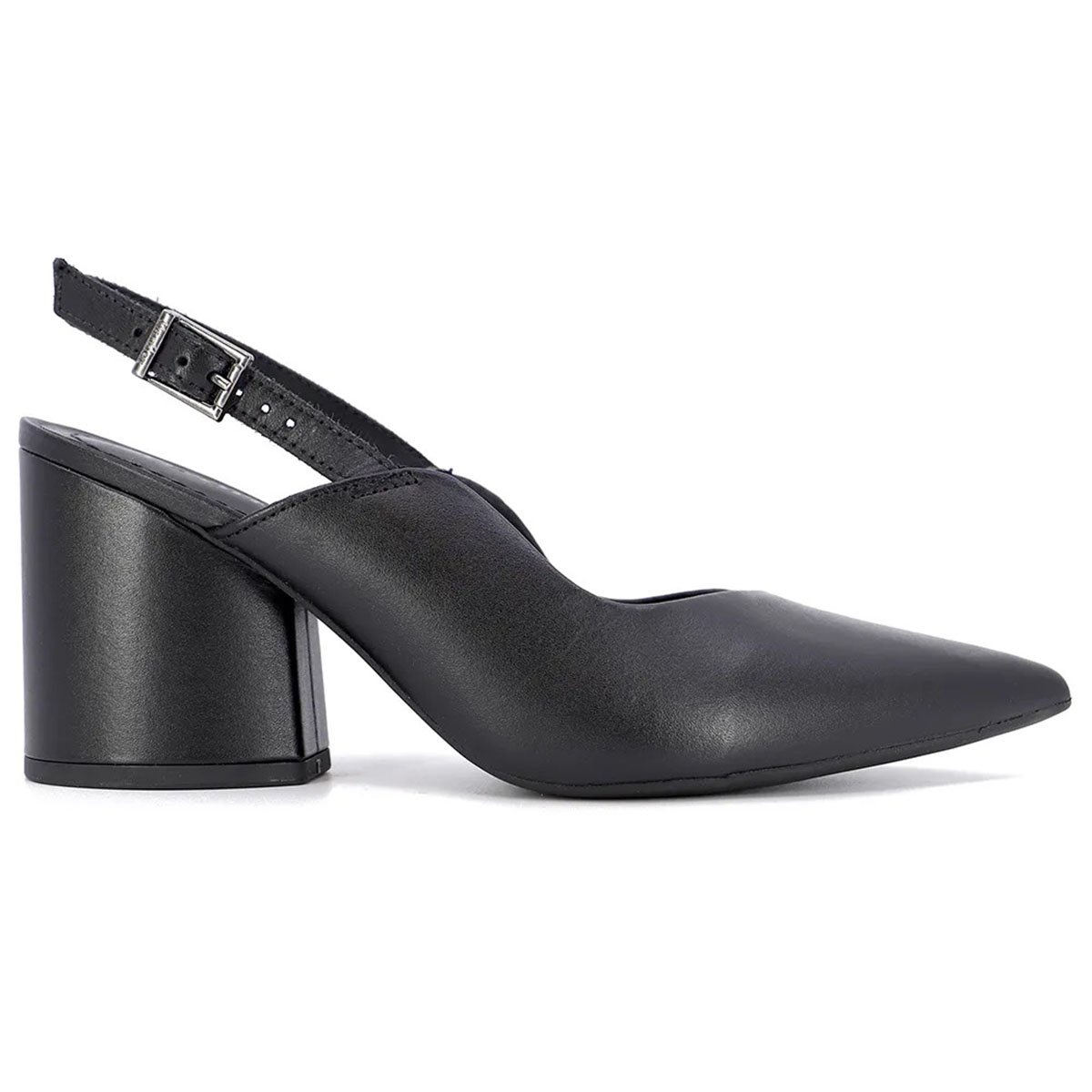 Scarpin Couro Usaflex Slingback Feminino - Preto Preto 2