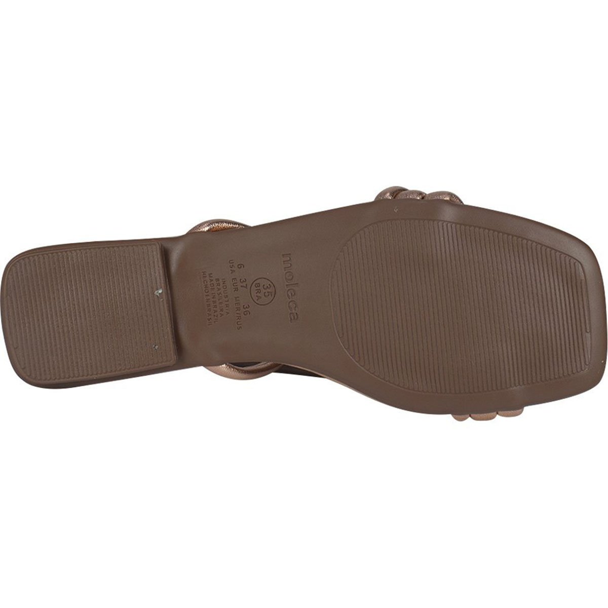 Rasteira Moleca Flat Nó Metalizada Feminino - Rosê Rosa 4