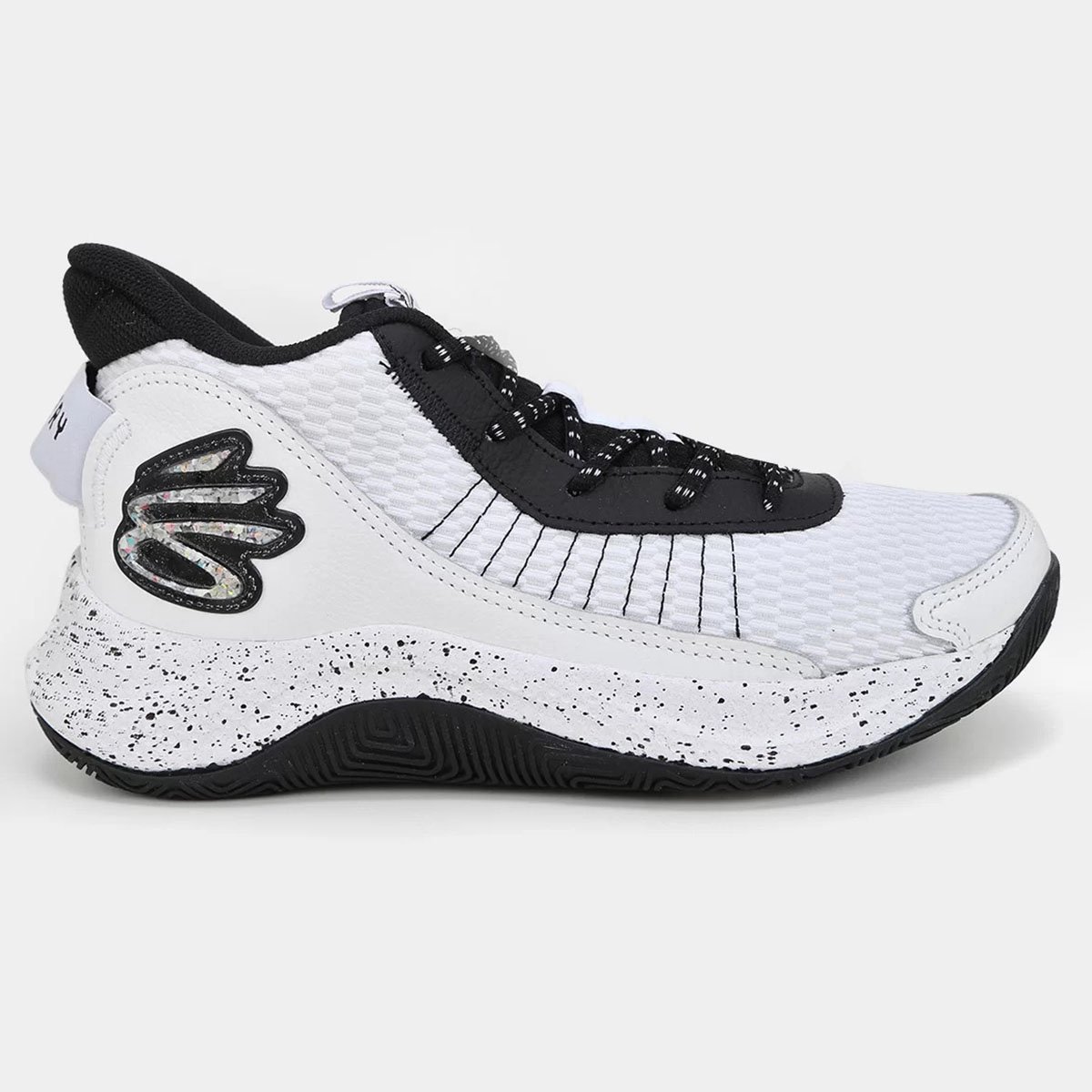 Tênis Cano Médio Under Armour Curry 3Z7 Masculino - Branco e Preto Branco 2