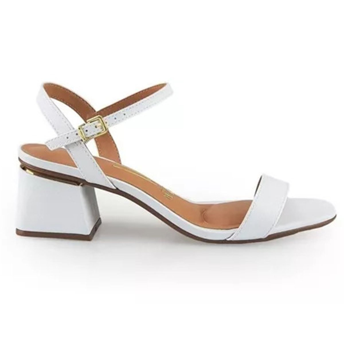 Sandália Vizzano Lisa Salto Bloco Feminina - Branco Branco 2