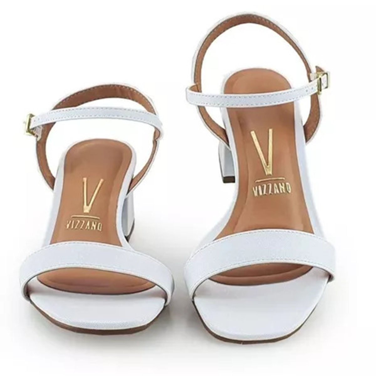 Sandália Vizzano Lisa Salto Bloco Feminina - Branco Branco 3