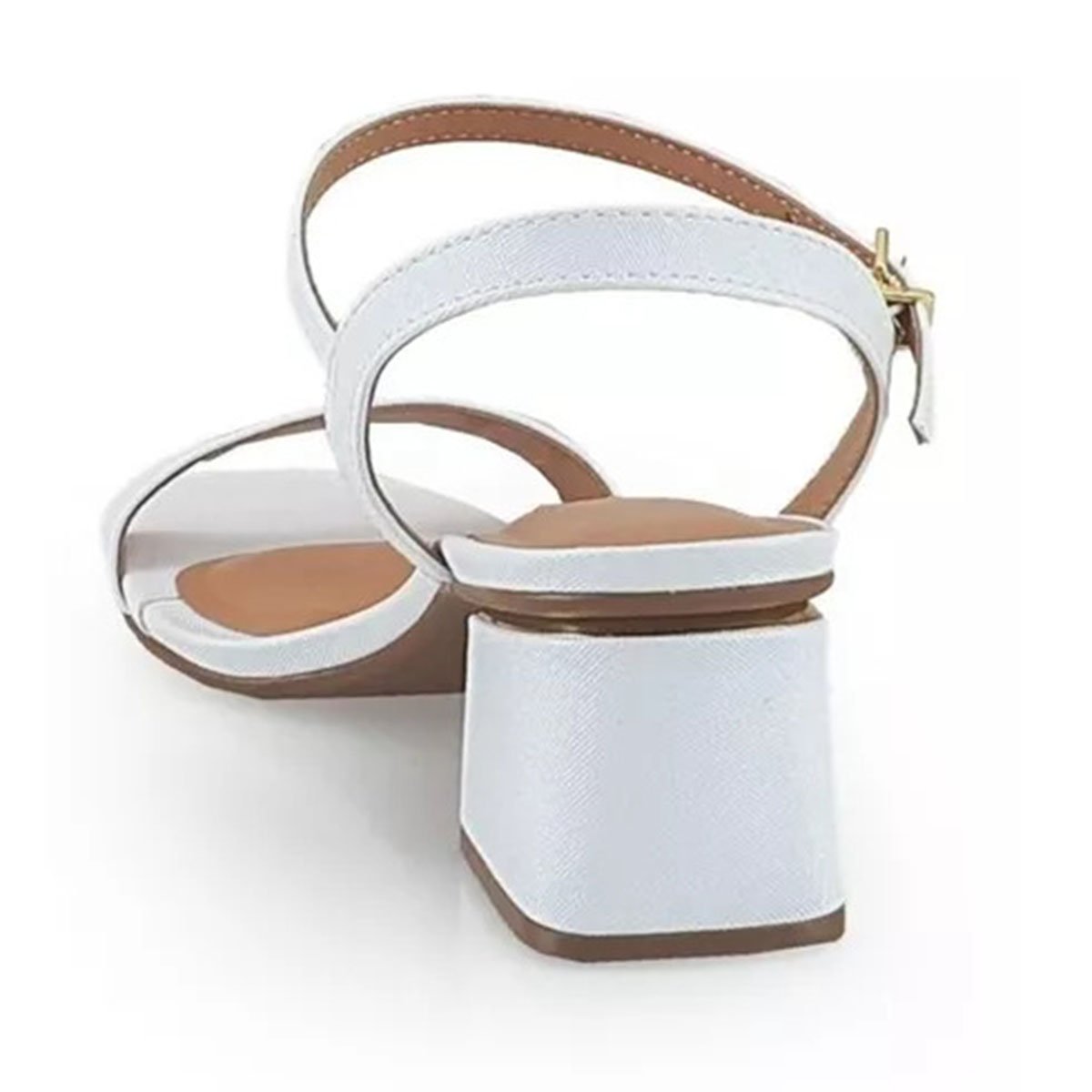 Sandália Vizzano Lisa Salto Bloco Feminina - Branco Branco 4