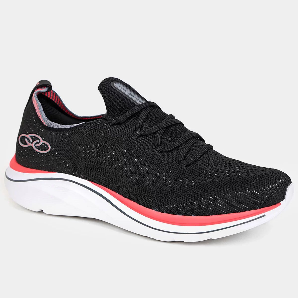 Tenis preto e vermelho hot sale feminino