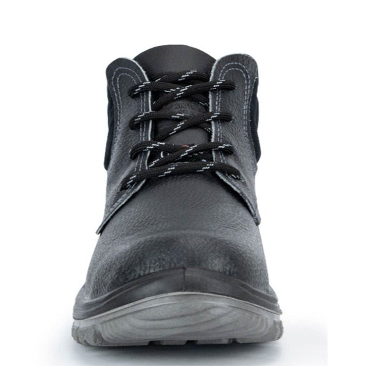 Botina De Segurança Biqueira de Aço Crival Flex EPI CA30259 Couro 93F - Preto Cinza 3