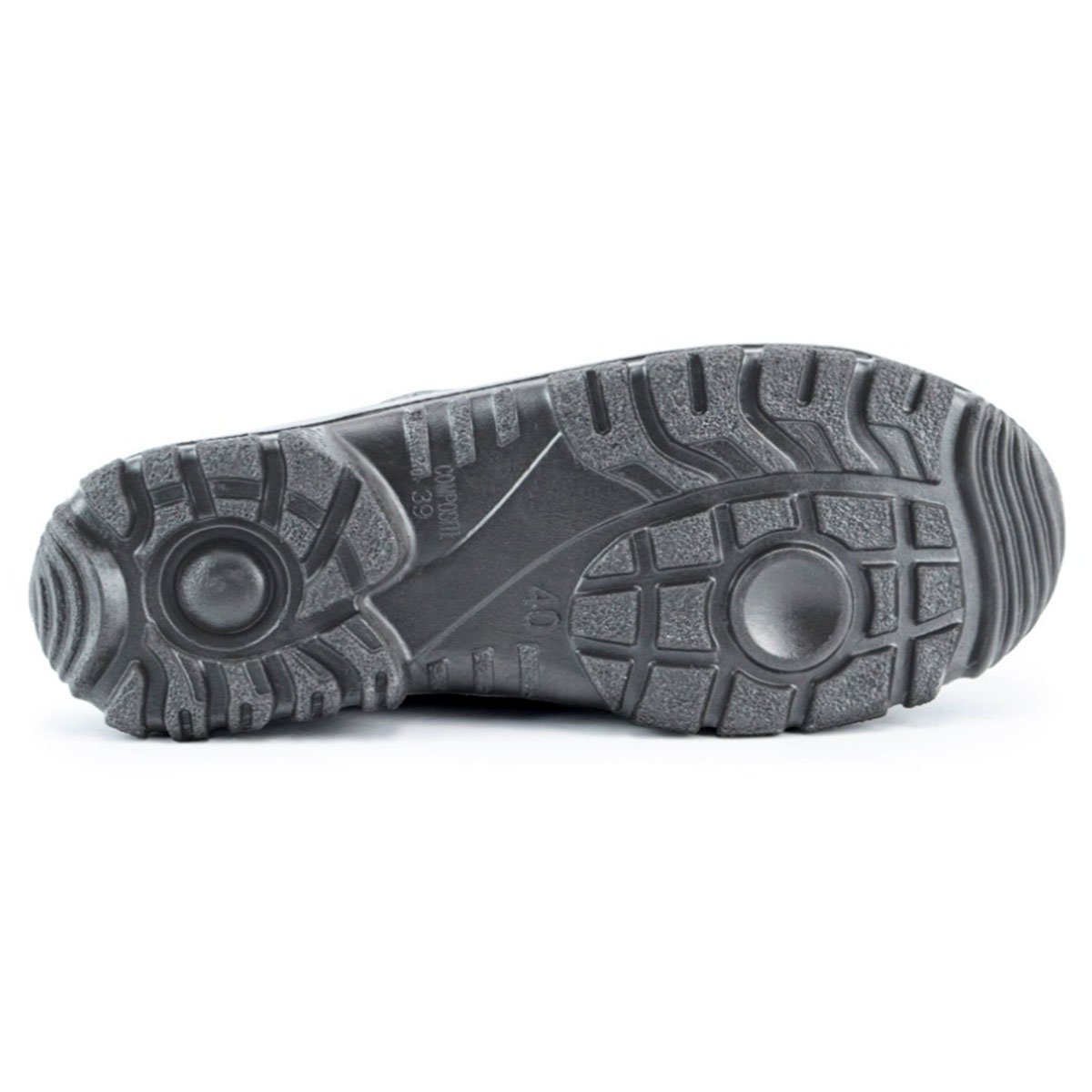 Botina De Segurança Biqueira de Aço Crival Flex EPI CA30259 Couro 93F - Preto Cinza 5