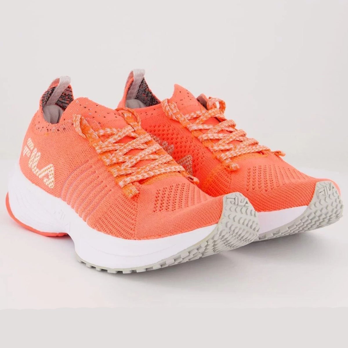 Tênis Fila Spider Knit Feminino - Coral Laranja 1
