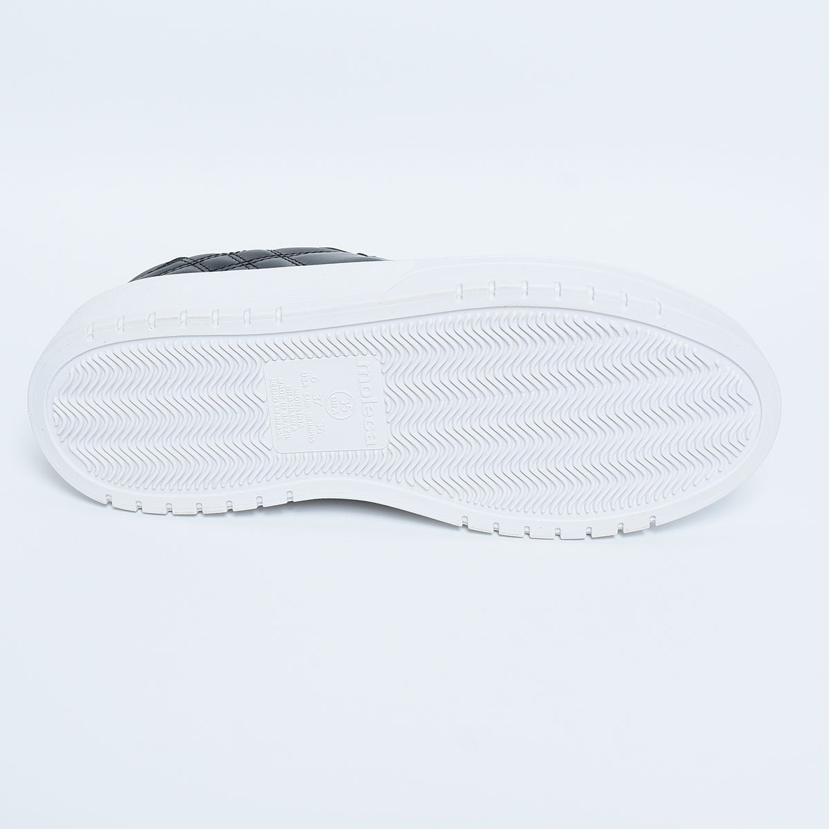 Tênis Moleca Casual Feminino - Preto e Branco Preto 5