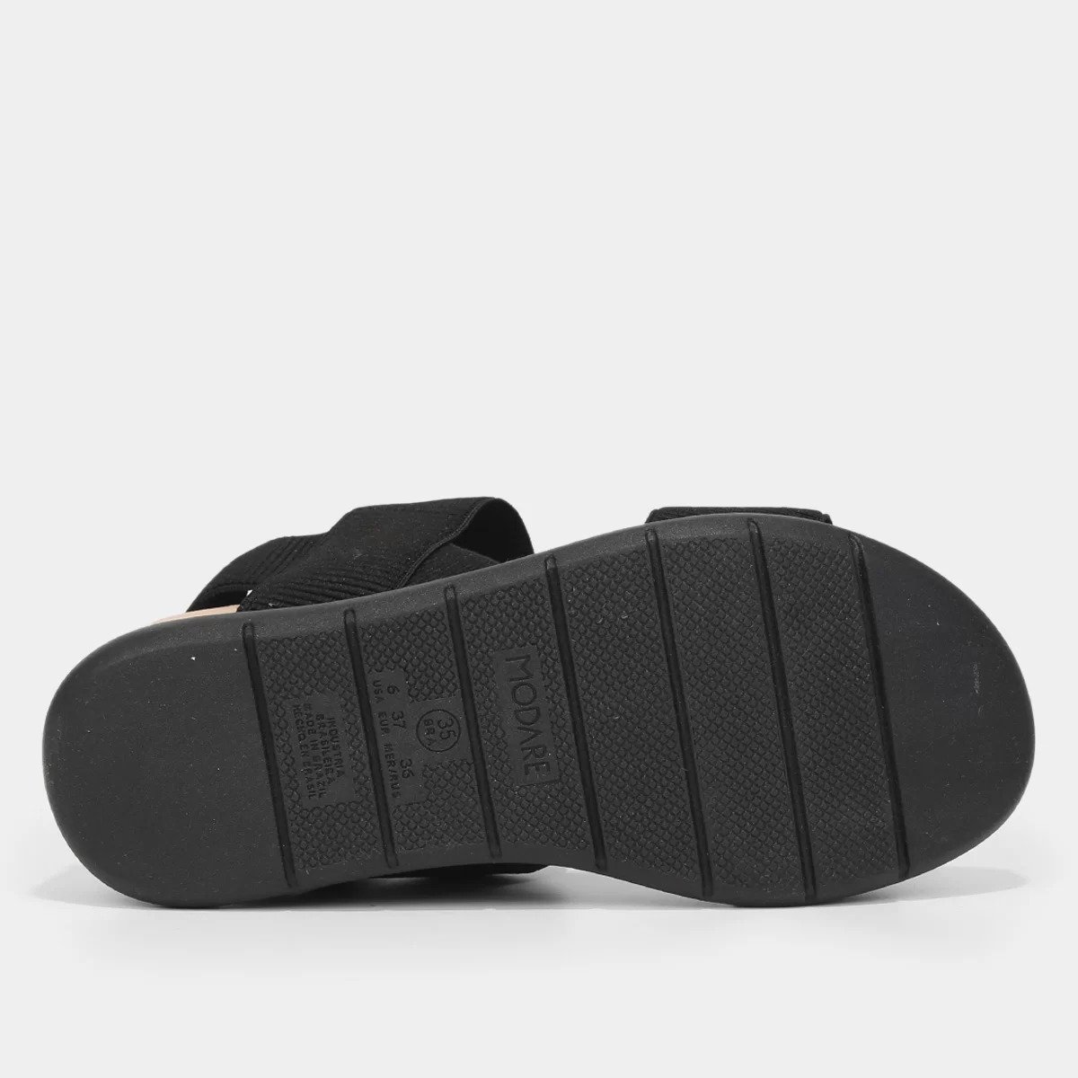 Sandália Modare Flatform Lisa Feminina - Preto Preto 5