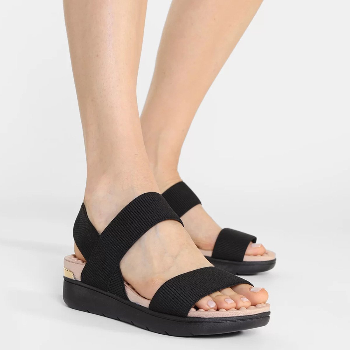 Sandália Modare Flatform Lisa Feminina - Preto Preto 6