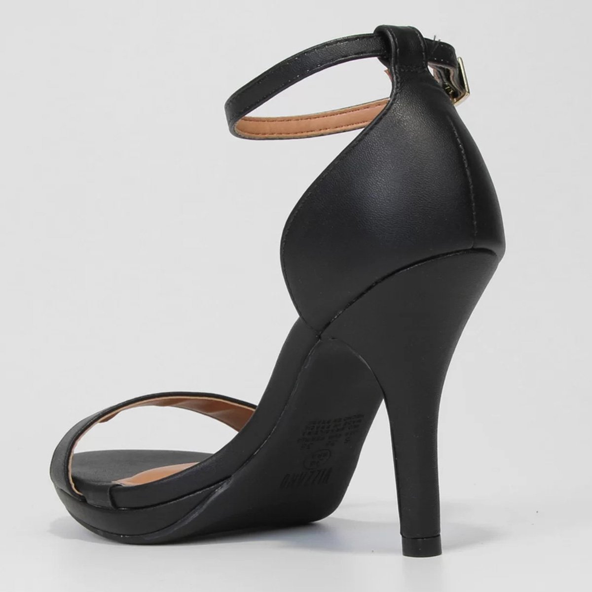 Sandália Vizzano Meia Pata Salto Alto Feminina - Preto Preto 4