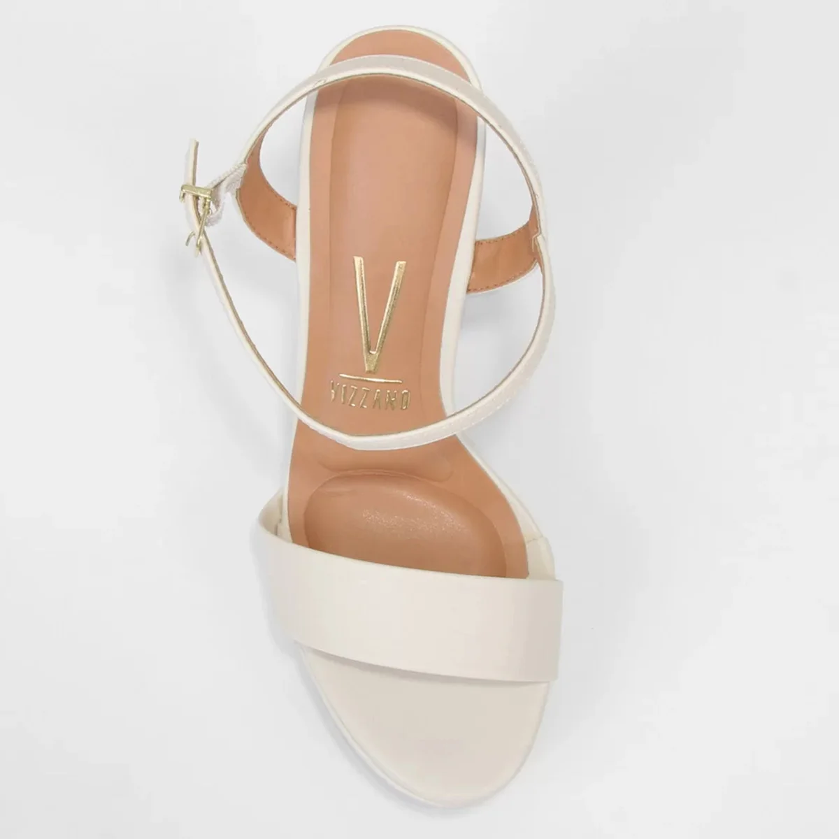 Sandália Meia Pata Vizzano Salto Grosso Alto Feminina - Branco Branco 3