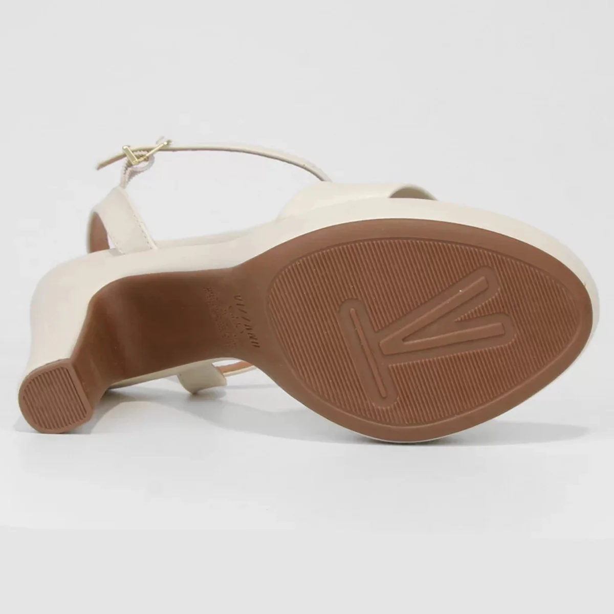 Sandália Meia Pata Vizzano Salto Grosso Alto Feminina - Branco Branco 5