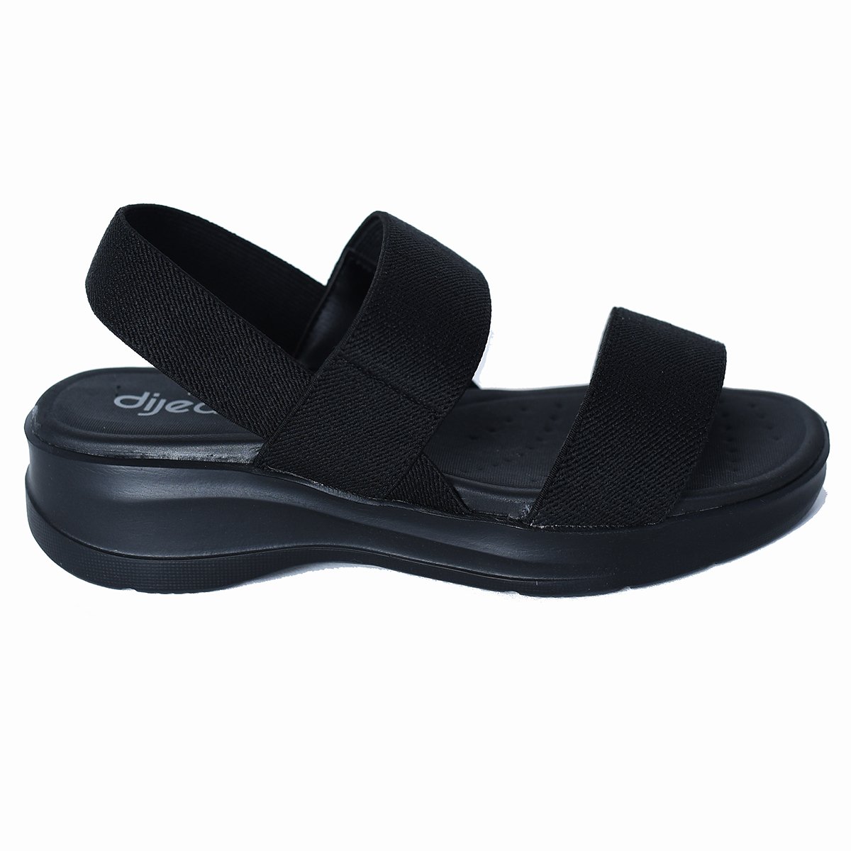 Papete Dijean Anatômica Elástico Feminina - Preto Preto 2