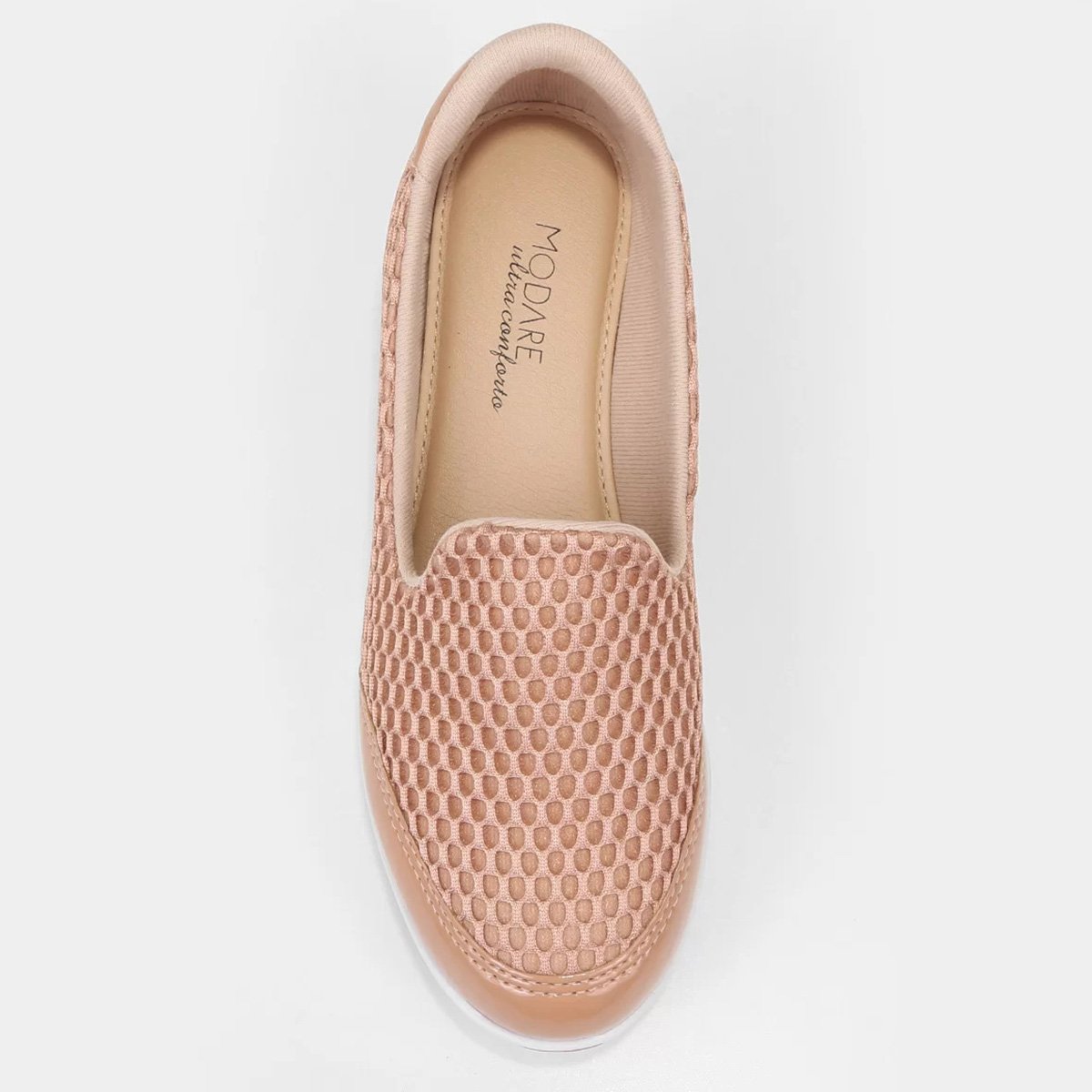 Slip On Modare Tela Sport Feminino - Nude Bege 3