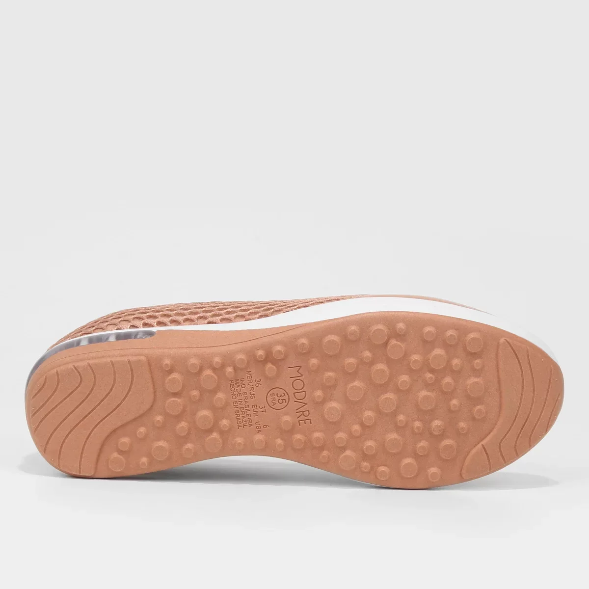 Slip On Modare Tela Sport Feminino - Nude Bege 5