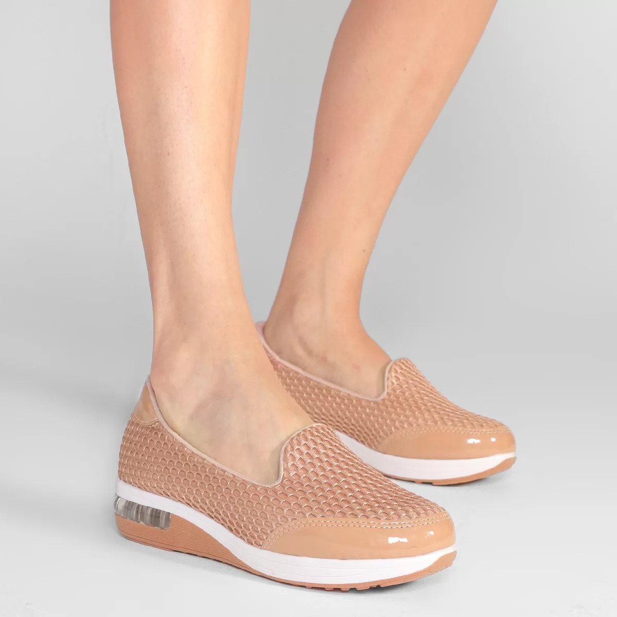 Slip On Modare Tela Sport Feminino - Nude Bege 6