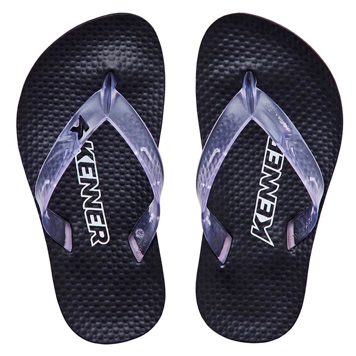 Chinelo Infantil Kenner New Summer Kids - Preto e Branco Preto 2