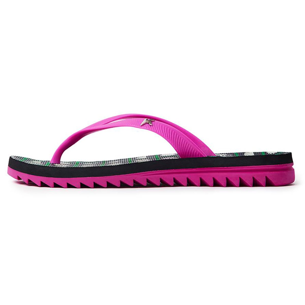 Chinelo Kenner Ibiza Maresia Estampada Feminino - Preto e Rosa Preto 3
