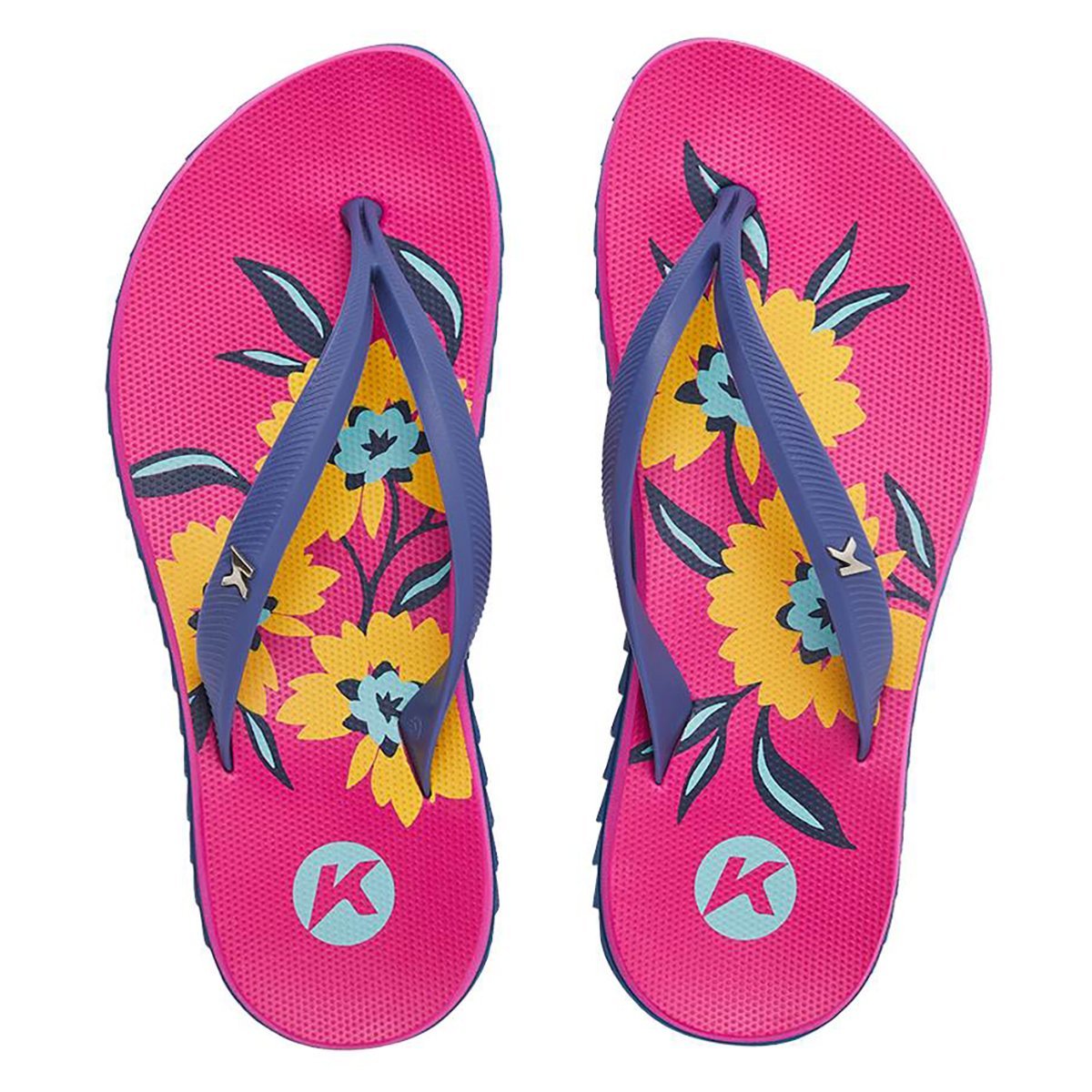 Chinelo Kenner Ibiza Pro Bloom Flatform - Roxo e Rosa Roxo 2