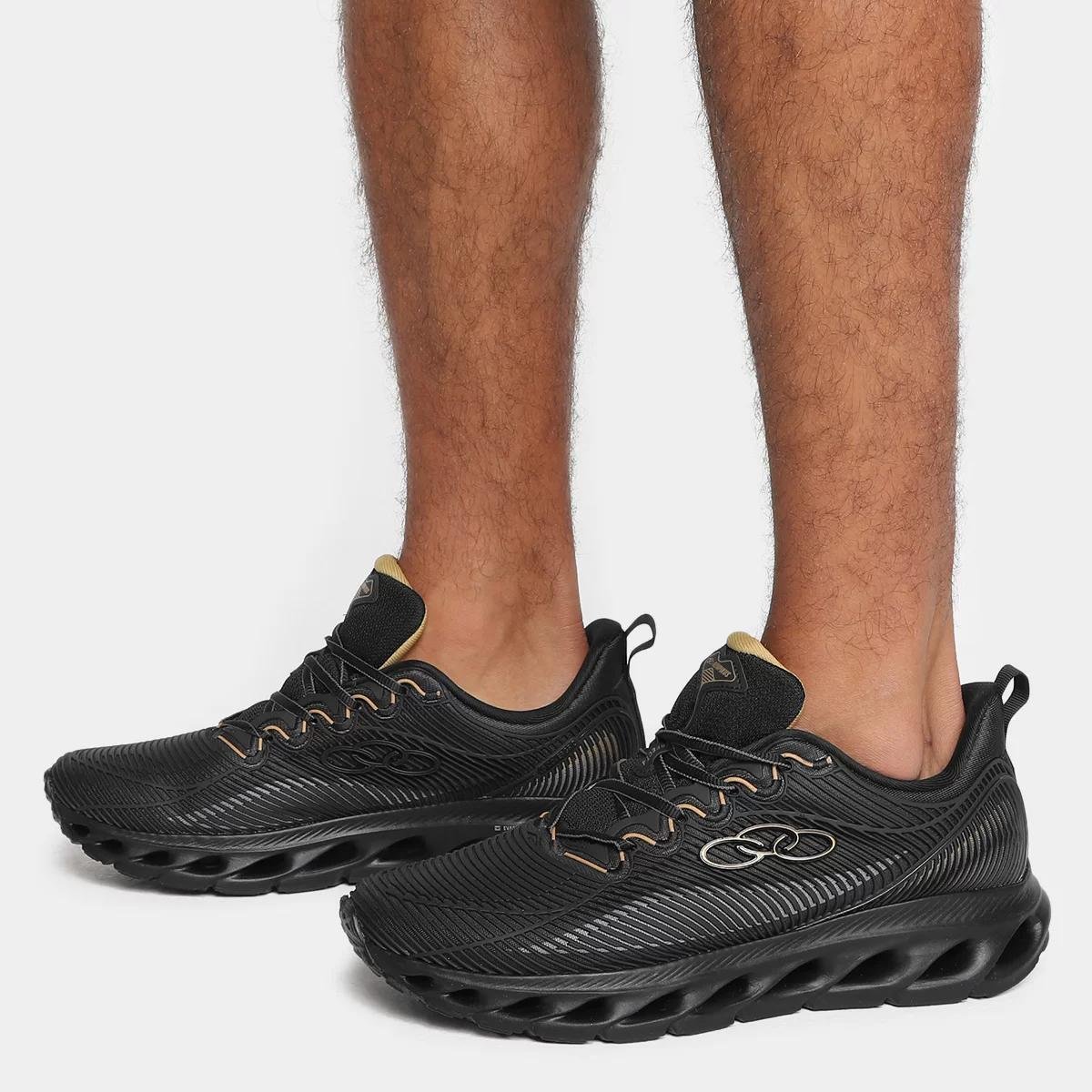 Tênis Olympikus Perfect 4 Masculino - Preto e Dourado Preto 6