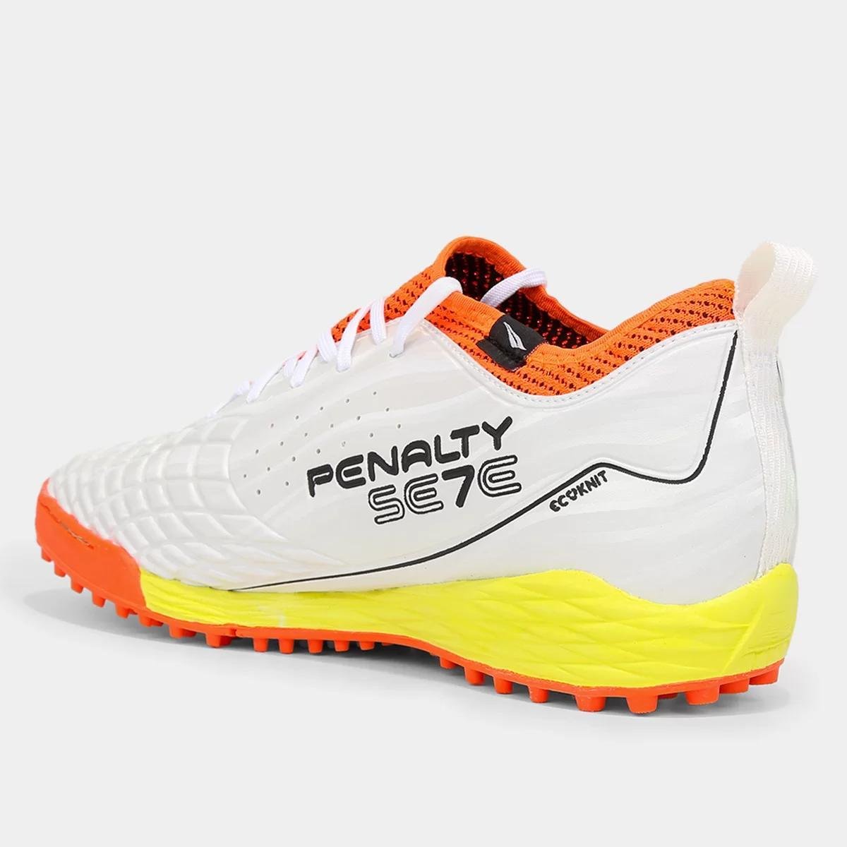 Chuteira Society Penalty Se7e XXI - Branco e Preto Branco 4