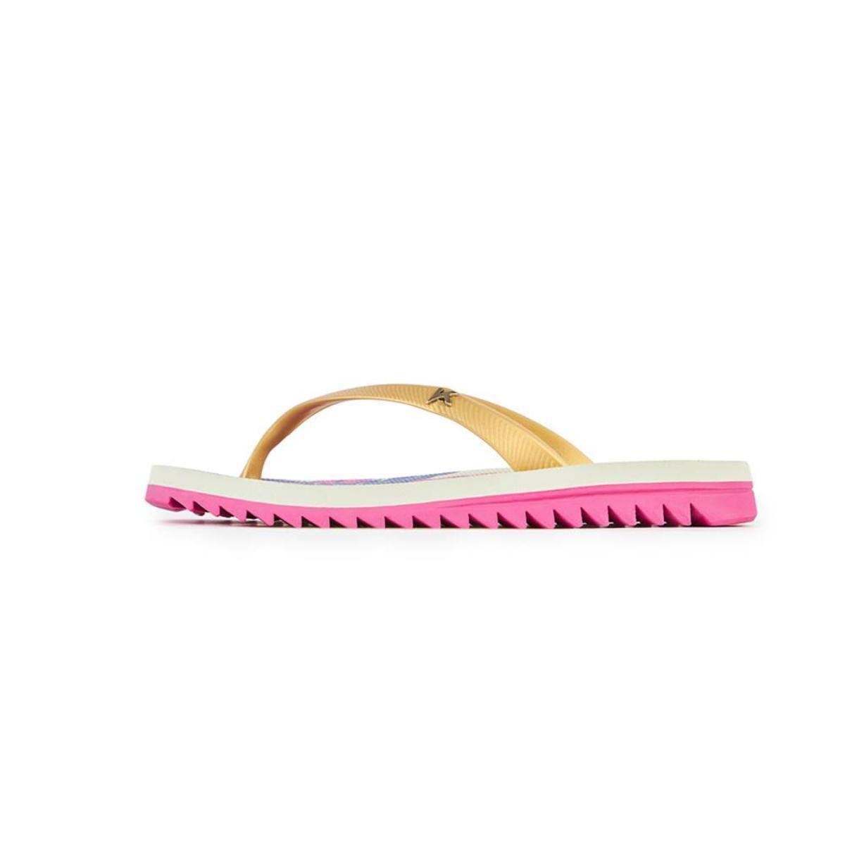 Chinelo Kenner Ibiza Palm Estampada Feminino - Branco e Rosa Branco 3