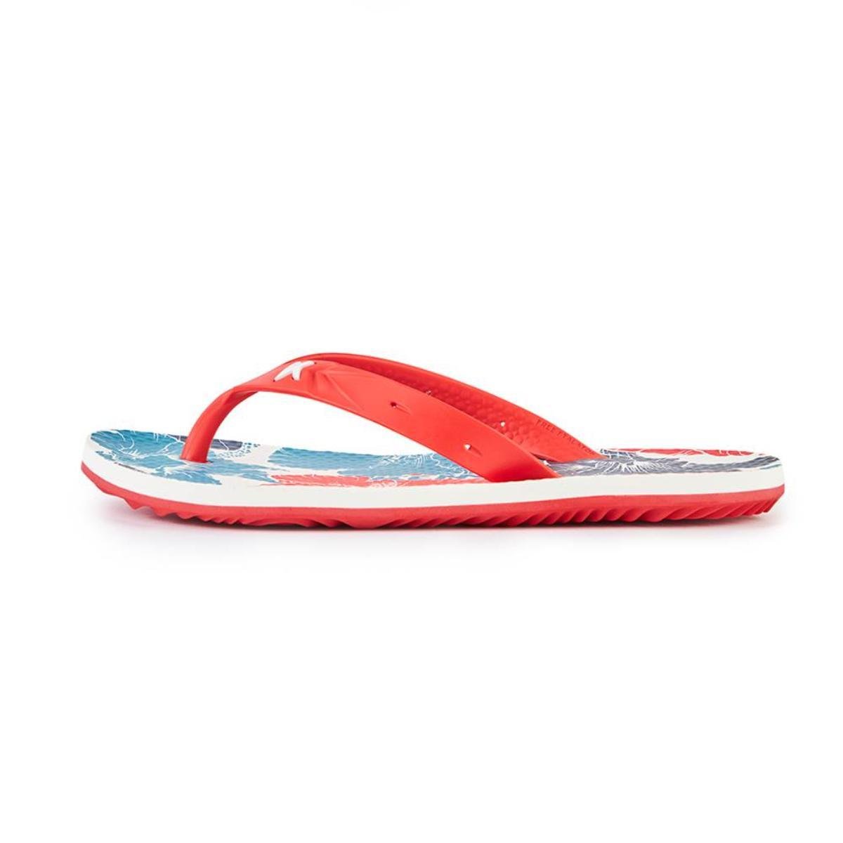 Chinelo Kenner Summer Hibisco Masculino - Vermelho e Azul Vermelho 3