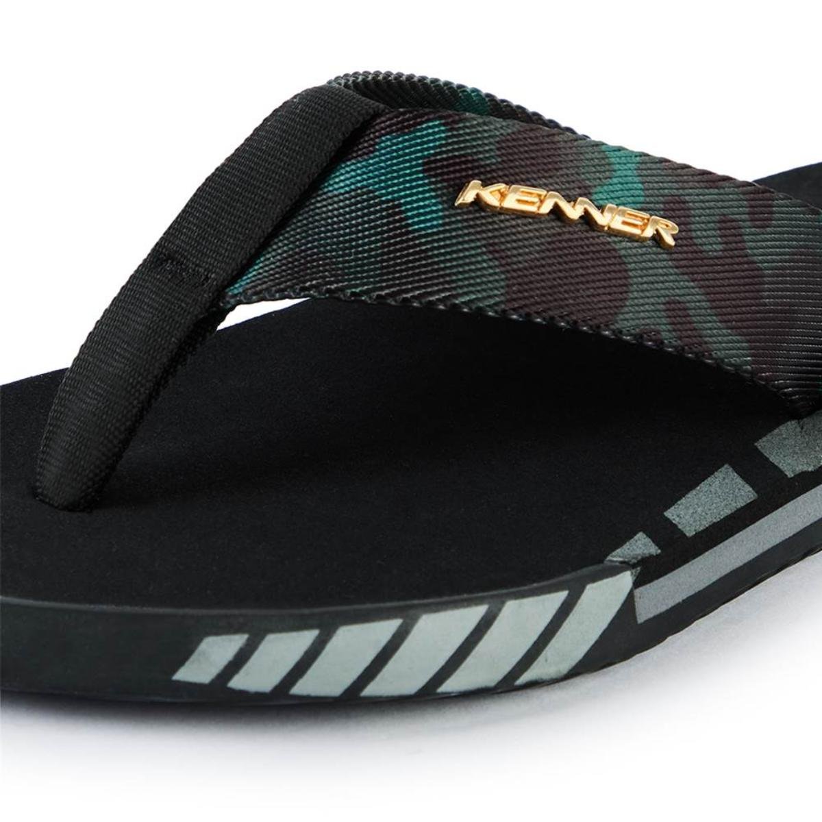 Chinelo Kenner Kick S Up Masculino - Preto e Cinza Preto 4