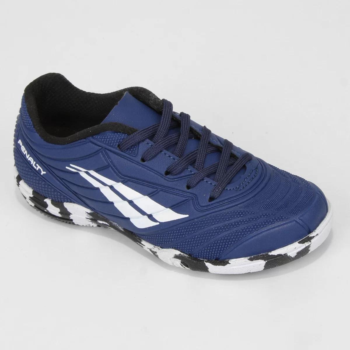 Chuteira Futsal Infantil Penalty Matis XXI - Marinho e Preto Azul 2