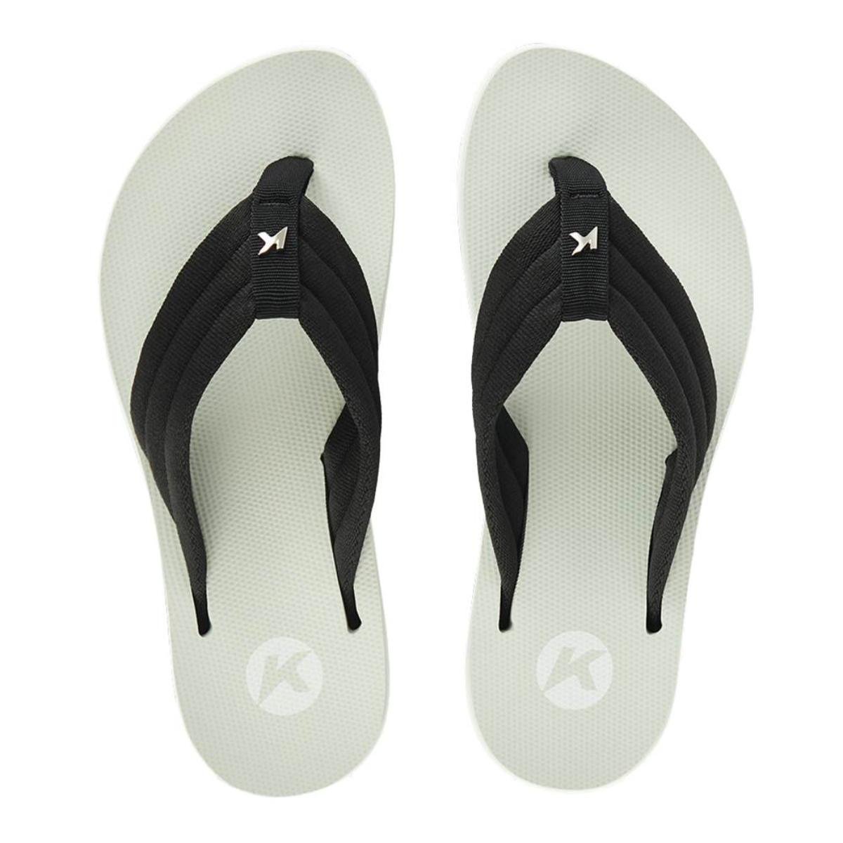 Chinelo Kenner Kyra Pro Comfy Feminino - Branco e Preto Branco 2