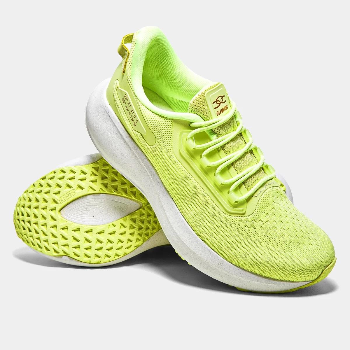 Tênis Olympikus Hybrid Feminino - Verde Limão Amarelo 2