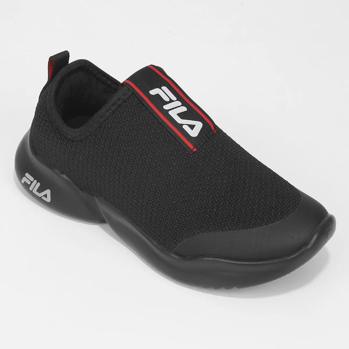Tênis Infantil Fila Funny Unissex - Preto e Vermelho Preto 1